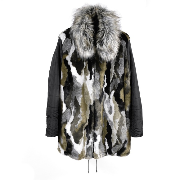 ADRIENNE LANDAU Reversible Faux Fur Coat (1X) - Picture 4 of 9